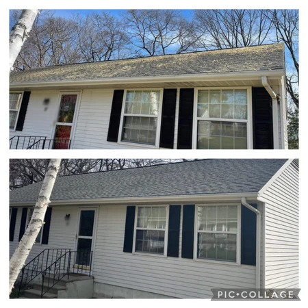 Roof soft washing in hudson ma what homeowners should expect process dwell time results